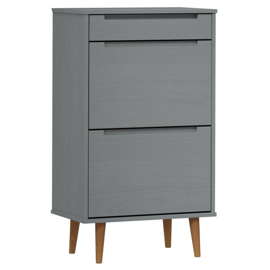 Scarpiera scarpiera mobile portaoggetti ingresso corridoio soggiorno 59,5 x 35 x 103 cm legno di pino grigio 02_0021897