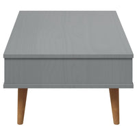 Tavolino MOLDE Grigio 100x55x31 cm in Legno Massello di Pino 350530
