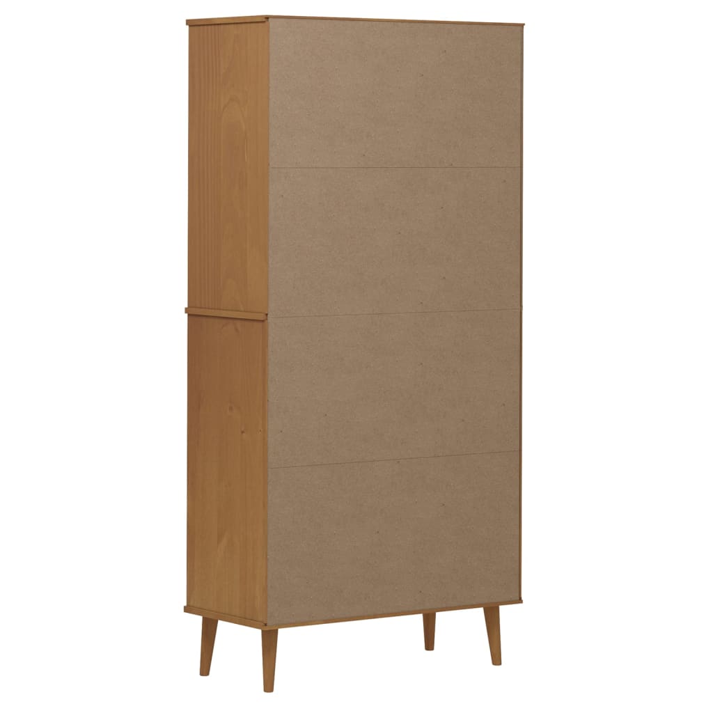 Libreria MOLDE Marrone 85x35x170,5 cm in Legno Massello di Pino 350540