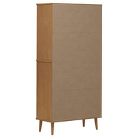 Libreria MOLDE Marrone 85x35x170,5 cm in Legno Massello di Pino 350540