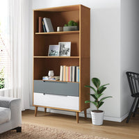 Libreria MOLDE Marrone 85x35x170,5 cm in Legno Massello di Pino 350540