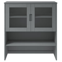 Piano Credenza MOLDE Grigio 90x35x100 cm Legno Massello di Pino 350551