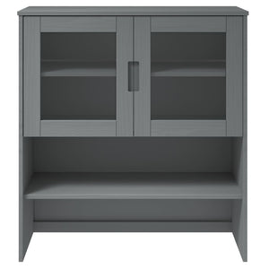 Piano Credenza MOLDE Grigio 90x35x100 cm Legno Massello di Pino 350551