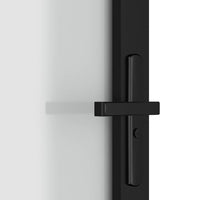 Porta Interna 76x201,5 cm Nero Opaco Vetro e Alluminio cod mxl 64560