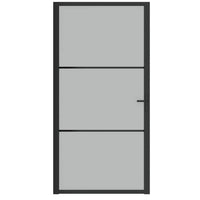 Porta Interna 102,5x201,5 cm Nero Opaco in Vetro e Alluminio cod mxl 73046