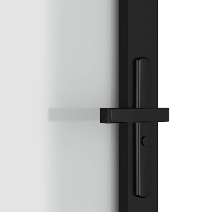 Porta Interna 102,5x201,5 cm Nero Opaco in Vetro e Alluminio cod mxl 73046