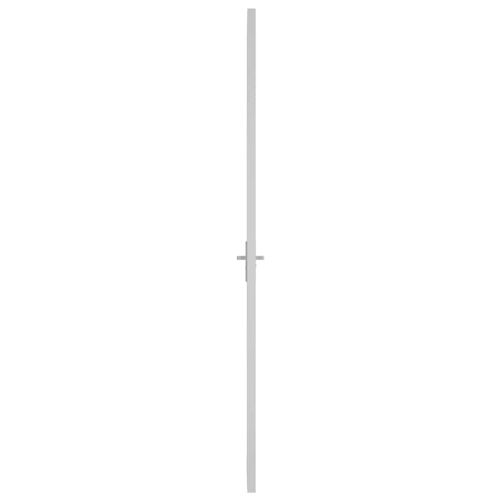 Porta Interna 76x201,5 cm Bianca in Vetro ESG e Alluminio cod mxl 67197