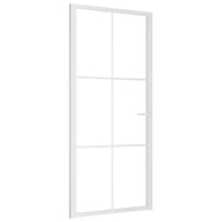 Porta Interna 93x201,5 cm Bianca in Vetro ESG e Alluminio cod mxl 77577