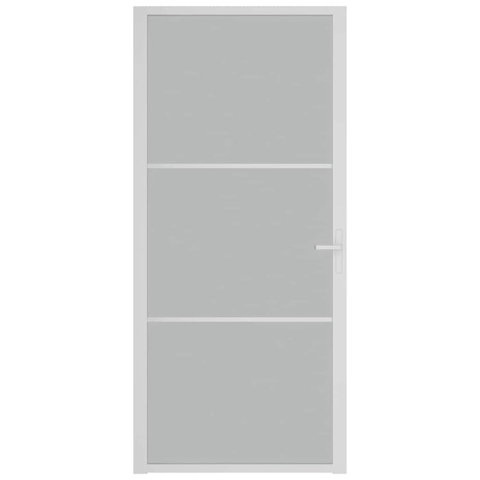 Porta Interna 93x201,5 cm Bianco Opaco Vetro e Alluminio cod mxl 67211