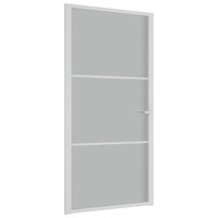 Porta Interna 102,5x201,5 cm Bianco Opaco in Vetro e Alluminio cod mxl 58334