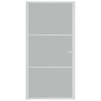 Porta Interna 102,5x201,5 cm Bianco Opaco in Vetro e Alluminio cod mxl 58334