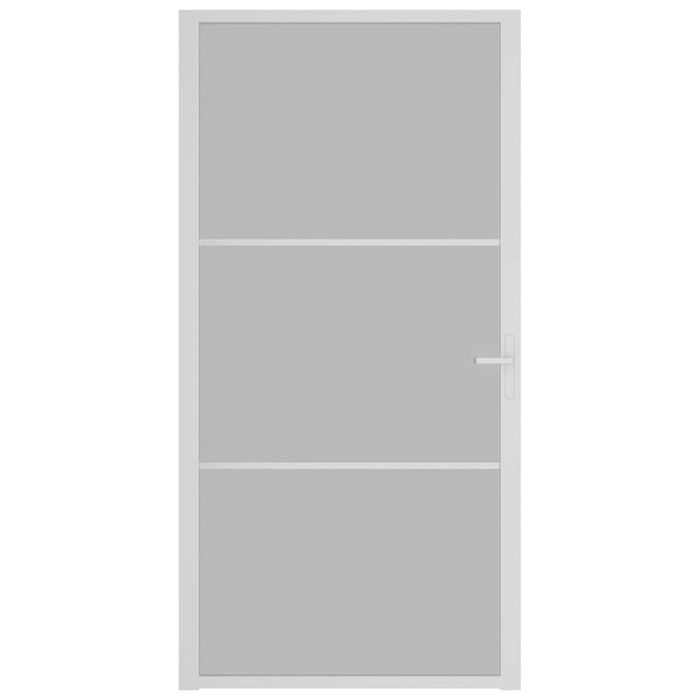 Porta Interna 102,5x201,5 cm Bianco Opaco in Vetro e Alluminio cod mxl 58334