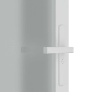 Porta Interna 102,5x201,5 cm Bianco Opaco in Vetro e Alluminio cod mxl 58334