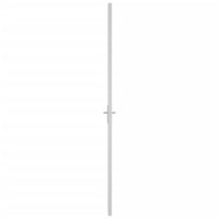 Porta Interna 83x201,5 cm Bianco Opaco Vetro e Alluminio 350581