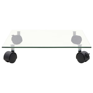 Carrelli Porta Piante 4 pz 35x35 cm Vetro Temperato Quadrati 3144027