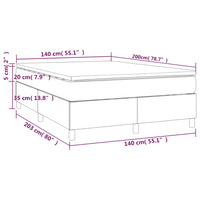 Giroletto a Molle con Materasso Marrone 140x200cm in Similpelle 3144611