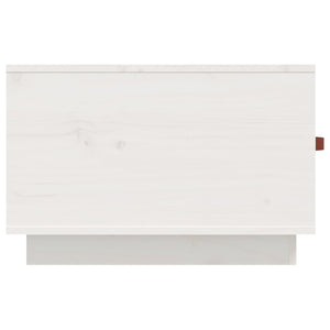 Tavolino da Salotto Bianco 60x53x35 cm Legno Massello di Pino 820967