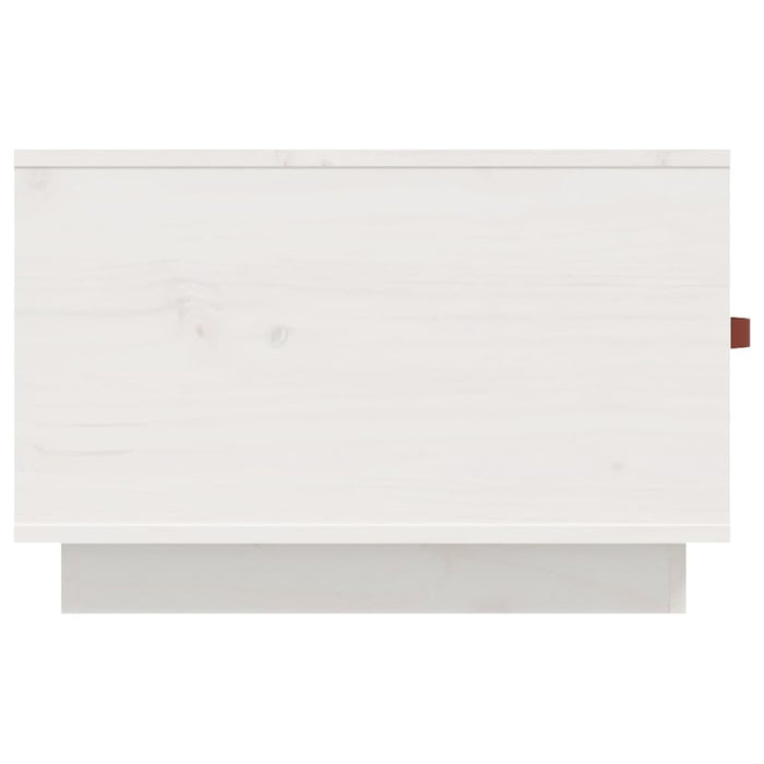 Tavolino da Salotto Bianco 60x53x35 cm Legno Massello di Pino 820967