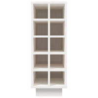 Portabottiglie Bianco 23x34x61 cm in Legno Massello di Pino cod mxl 49767