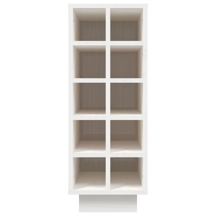 Portabottiglie Bianco 23x34x61 cm in Legno Massello di Pino cod mxl 49767