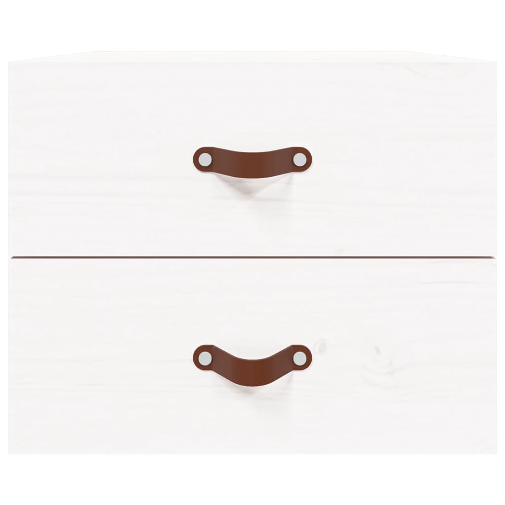 Comodino a Muro-Tavolino da notte sospeso Bianco 50x36x40 cm