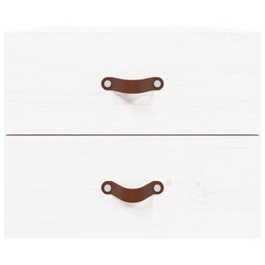 Comodino a Muro-Tavolino da notte sospeso Bianco 50x36x40 cm