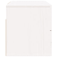 Comodino a Muro-Tavolino da notte sospeso Bianco 50x36x40 cm