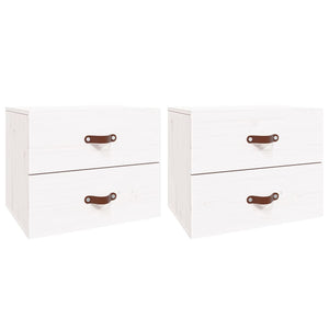 Comodini a Muro 2 pz Bianchi 50x36x40 cm 820979