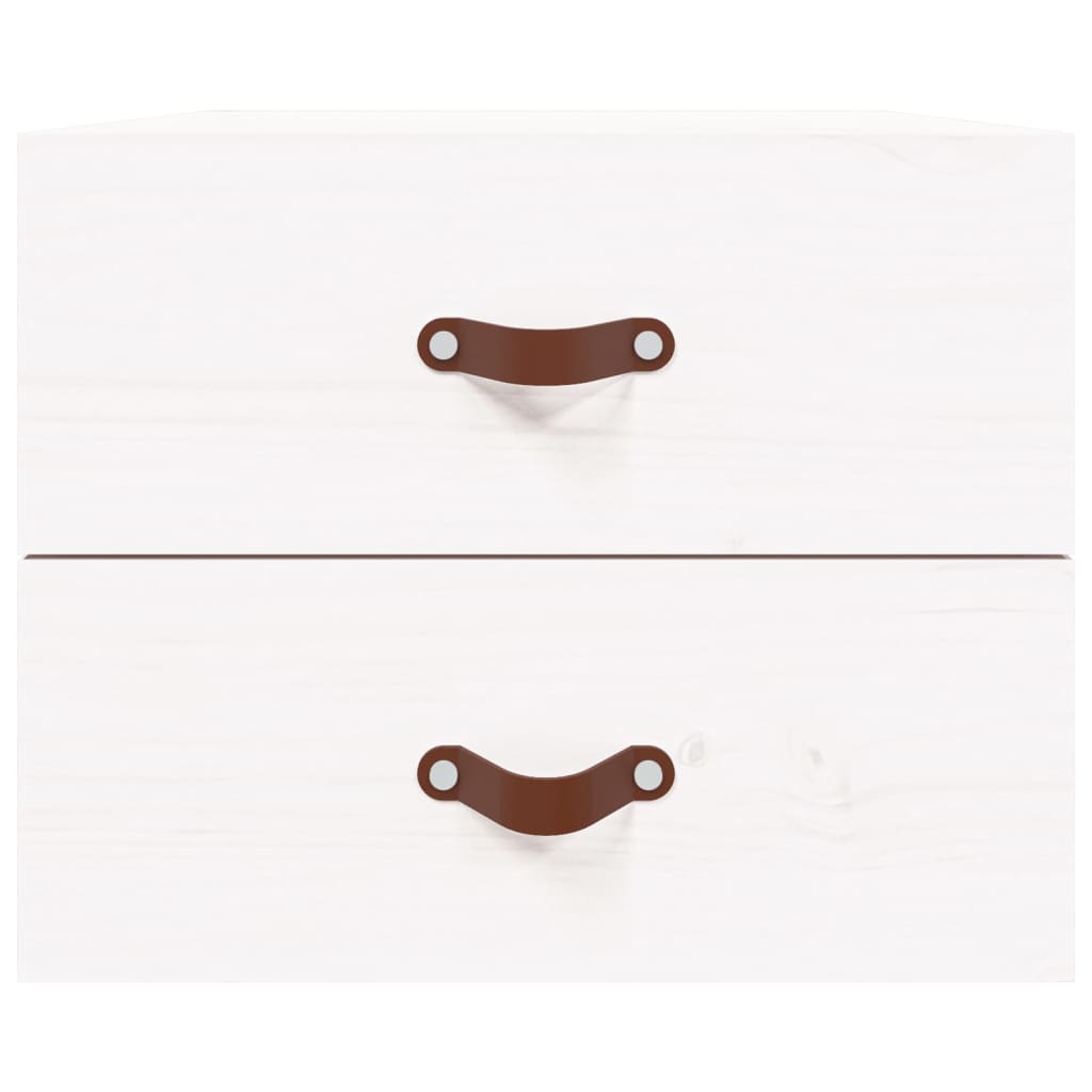 Comodini a Muro 2 pz Bianchi 50x36x40 cm 820979