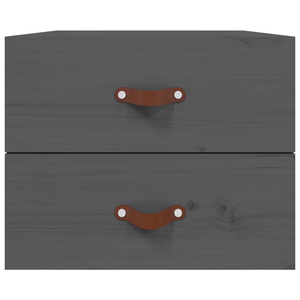 Comodino a Muro-Tavolino da notte sospeso Grigio 50x36x40 cm