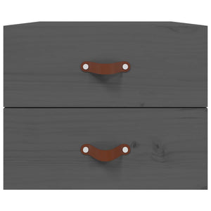 Comodino a Muro-Tavolino da notte sospeso Grigio 50x36x40 cm