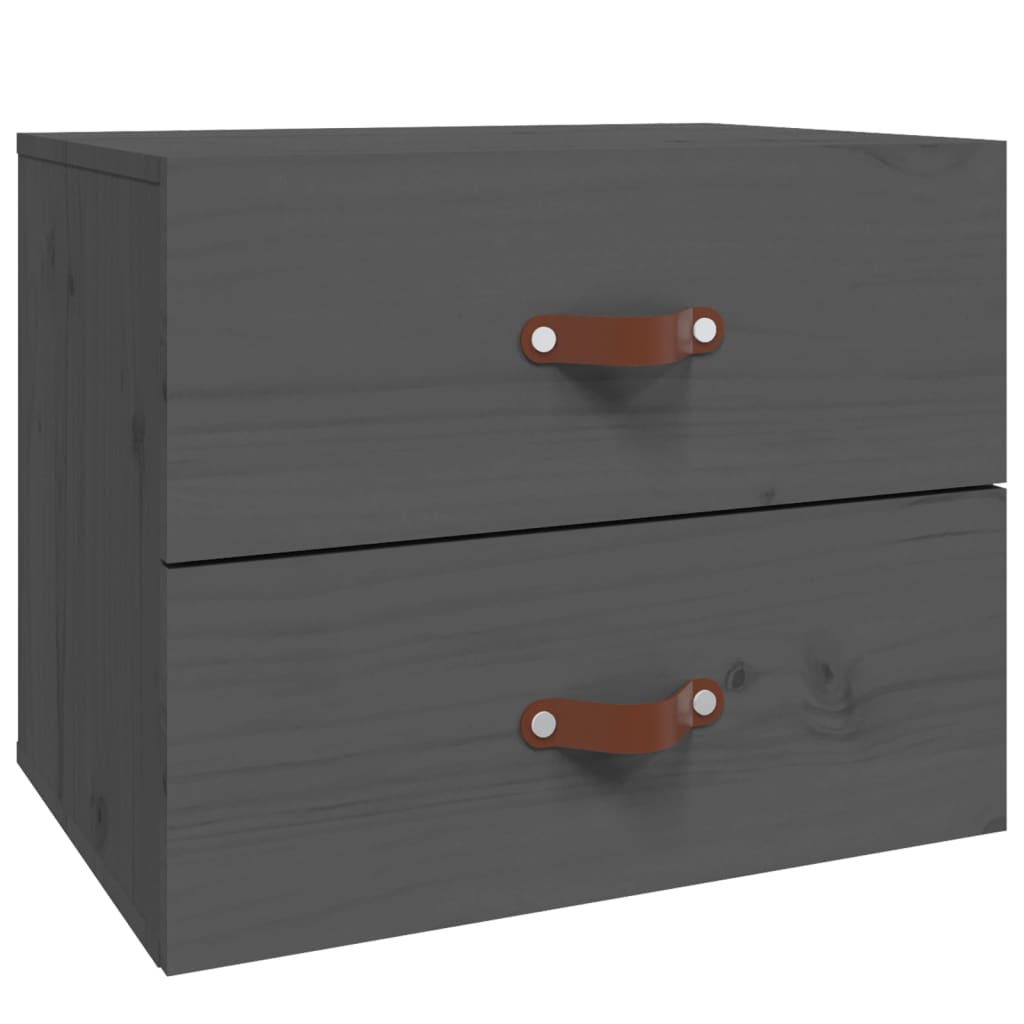 Comodini a Muro 2 pz-Set di 2 Tavolino da notte Grigio 50x36x40 cm