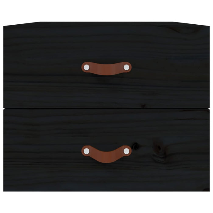 Comodini a Muro 2 pz Nero 50x36x40 cm 820985