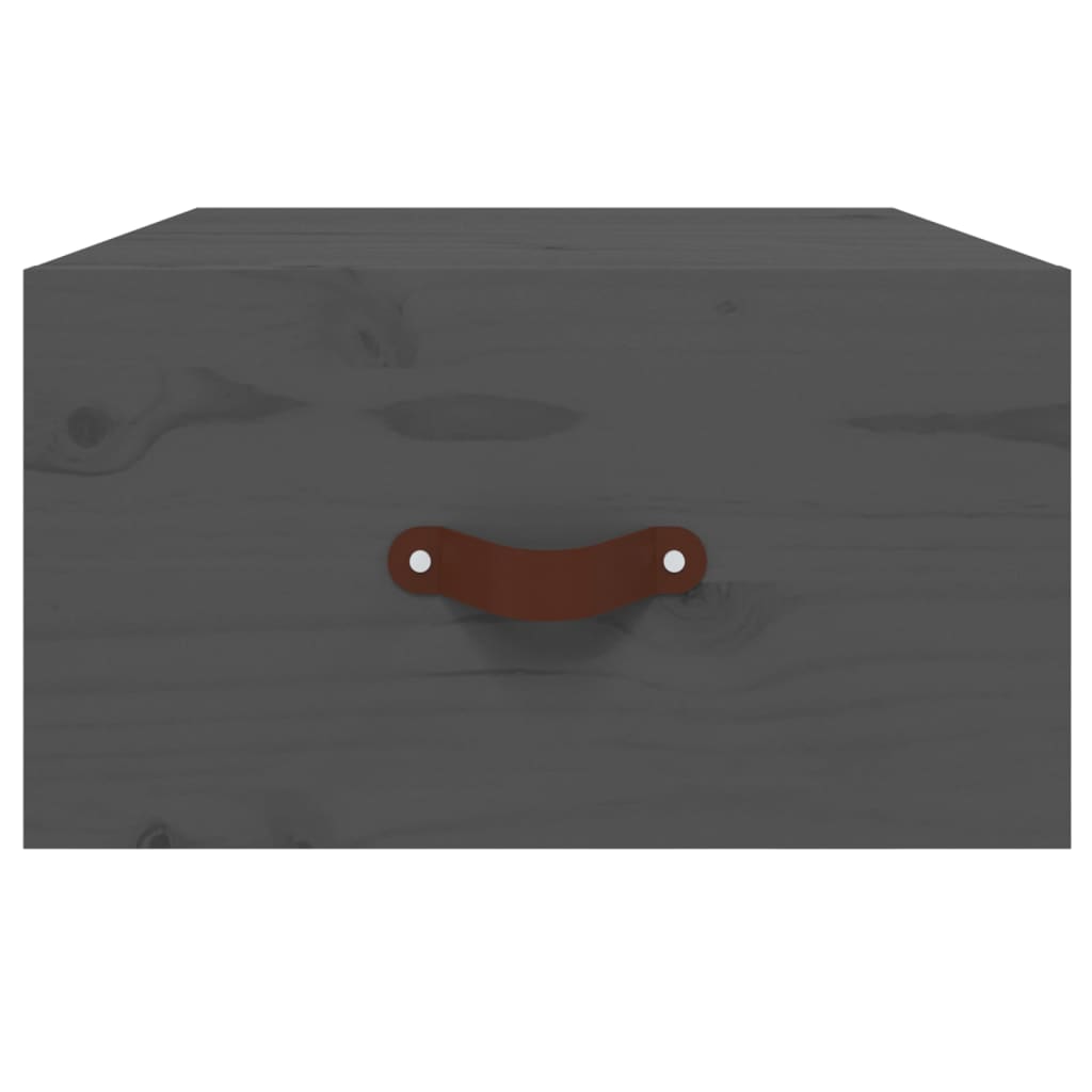 Comodini a Muro 2 pz-Set di 2 Tavolino da notte Grigi 40x29,5x22 cm