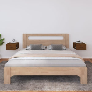 Comodini a Muro 2 pz-Set di 2 Tavolino da notte ambra 40x29,5x22 cm