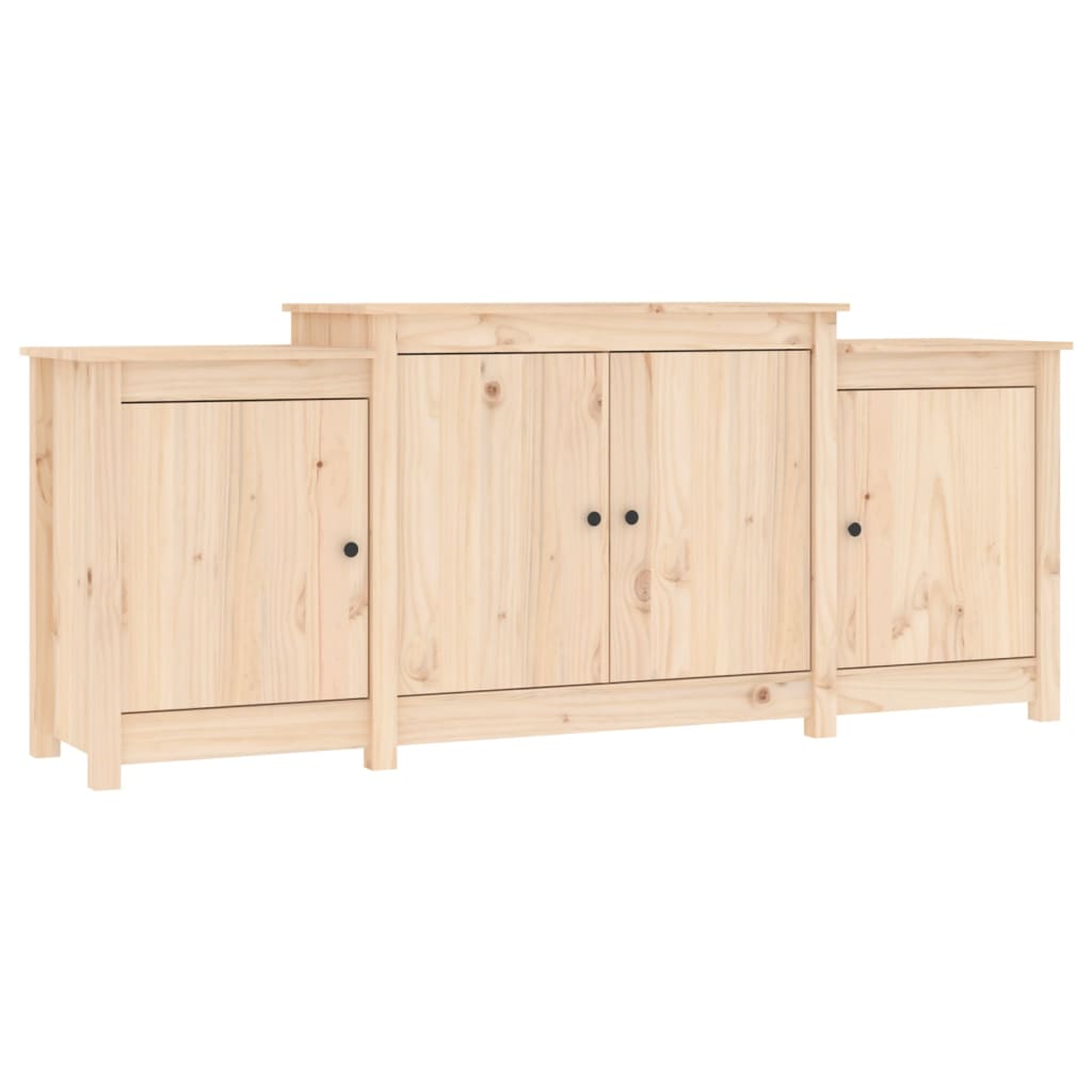 Credenza-Buffet-Armadio da cucina 164x37x68 cm in Legno Massello di Pino