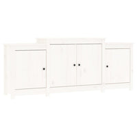 Credenza Bianca 164x37x68 cm in Legno Massello di Pino 821493