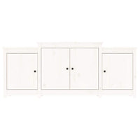 Credenza Bianca 164x37x68 cm in Legno Massello di Pino 821493