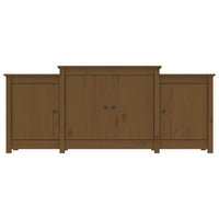 Credenza-Buffet-Armadio da cucina Marrone ambra 164x37x68 cm in Legno Massello di Pino