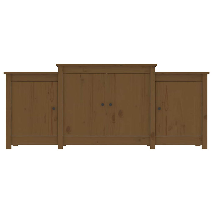 Credenza-Buffet-Armadio da cucina Marrone ambra 164x37x68 cm in Legno Massello di Pino
