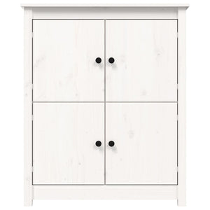 Credenza Bianca 83x41,5x100 cm in Legno Massello di Pino 821508