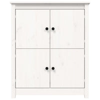 Credenza Bianca 83x41,5x100 cm in Legno Massello di Pino 821508