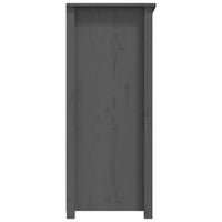 Credenza Grigia 83x41,5x100 cm in Legno Massello di Pino 821514