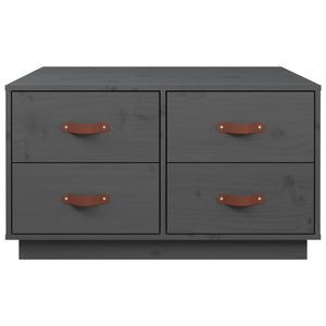 Tavolino da Salotto Grigio 80x80x45 cm Legno Massello di Pino cod mxl 29761