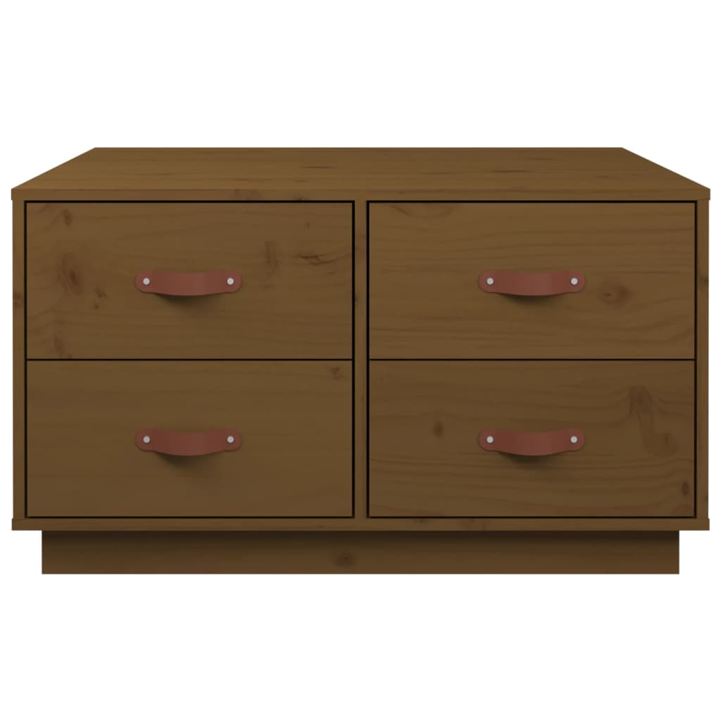 Tavolino da Salotto Miele 80x80x45 cm Legno Massello di Pino