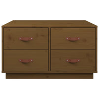 Tavolino da Salotto Miele 80x80x45 cm Legno Massello di Pino