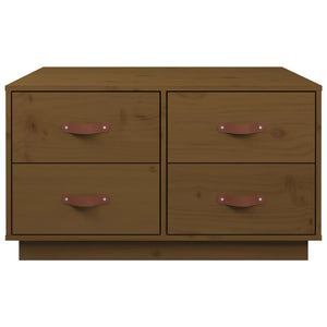 Tavolino da Salotto Miele 80x80x45 cm Legno Massello di Pino