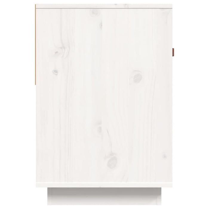 Mobile Porta TV Bianco 90x40x60 cm in Legno Massello di Pino 821523