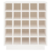 Portabottiglie Bianco 55,5x34x61 cm in Legno Massello di Pino cod mxl 41842