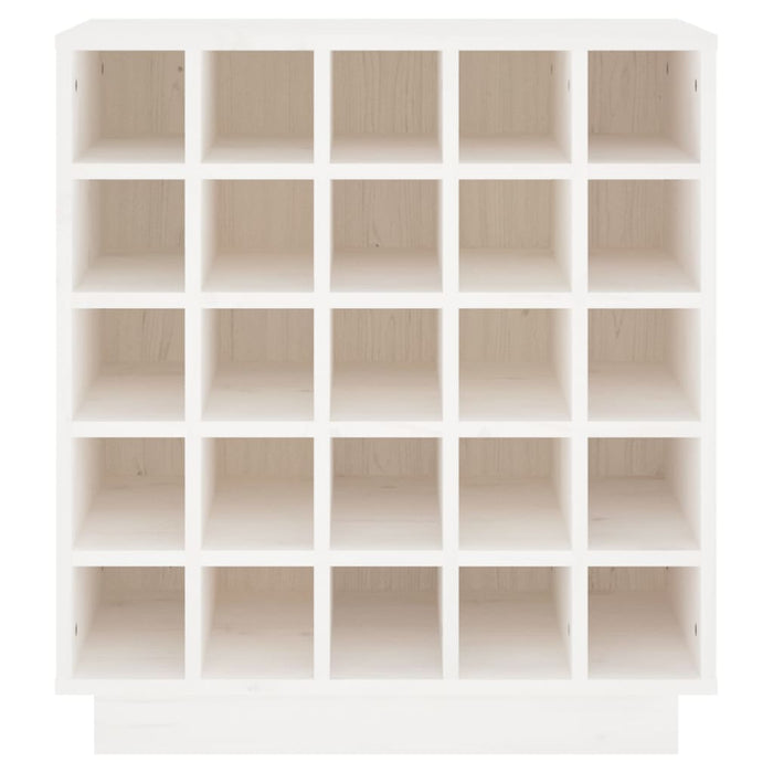 Portabottiglie Bianco 55,5x34x61 cm in Legno Massello di Pino cod mxl 41842